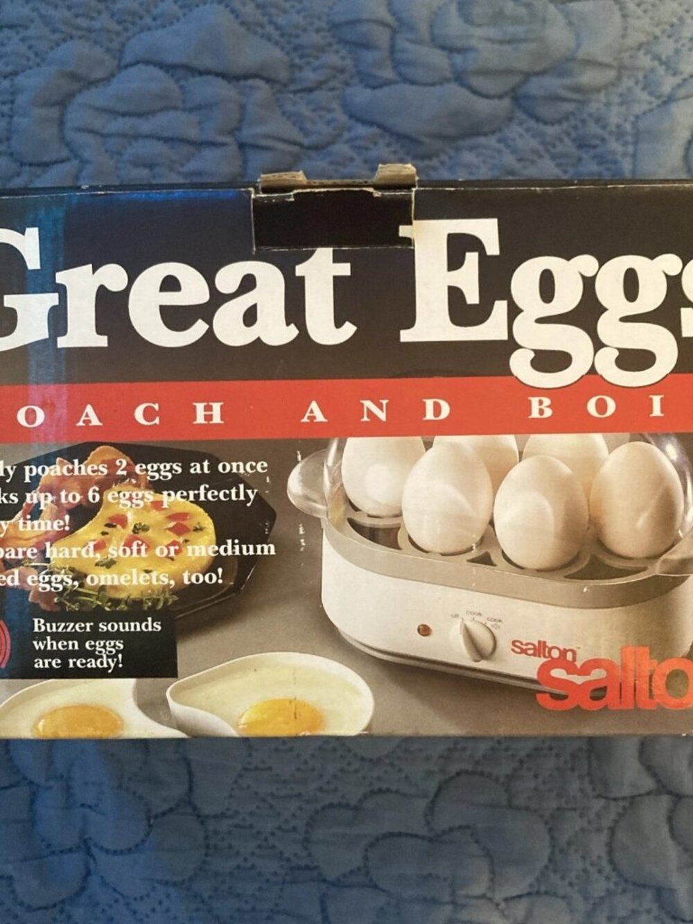 Salton, Great Eggs, Poach, &Boil Machine And Owner‘S Manual Used In Original Box